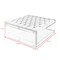 Fleur Linen/Velvet Button Tufted Clear Acrylic Side Cocktail Table Ottoman